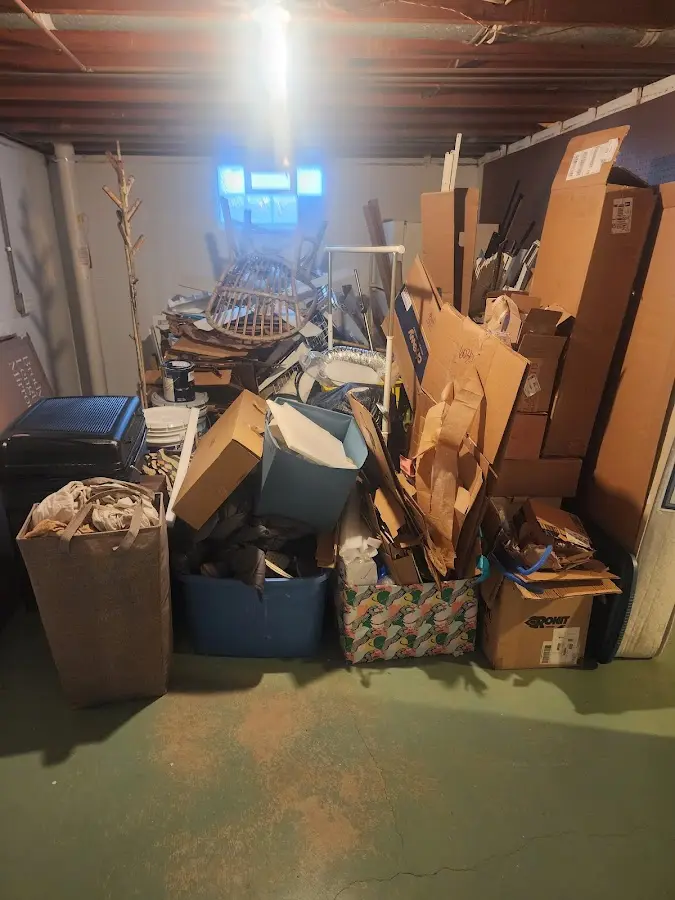 Roll-off dumpster container at job site for Yard Waste Dumpster Rental in Hanover